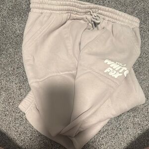 White fox sweatpants